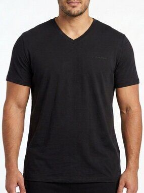 Calvin Klein Men's Black V-Neck Shirt